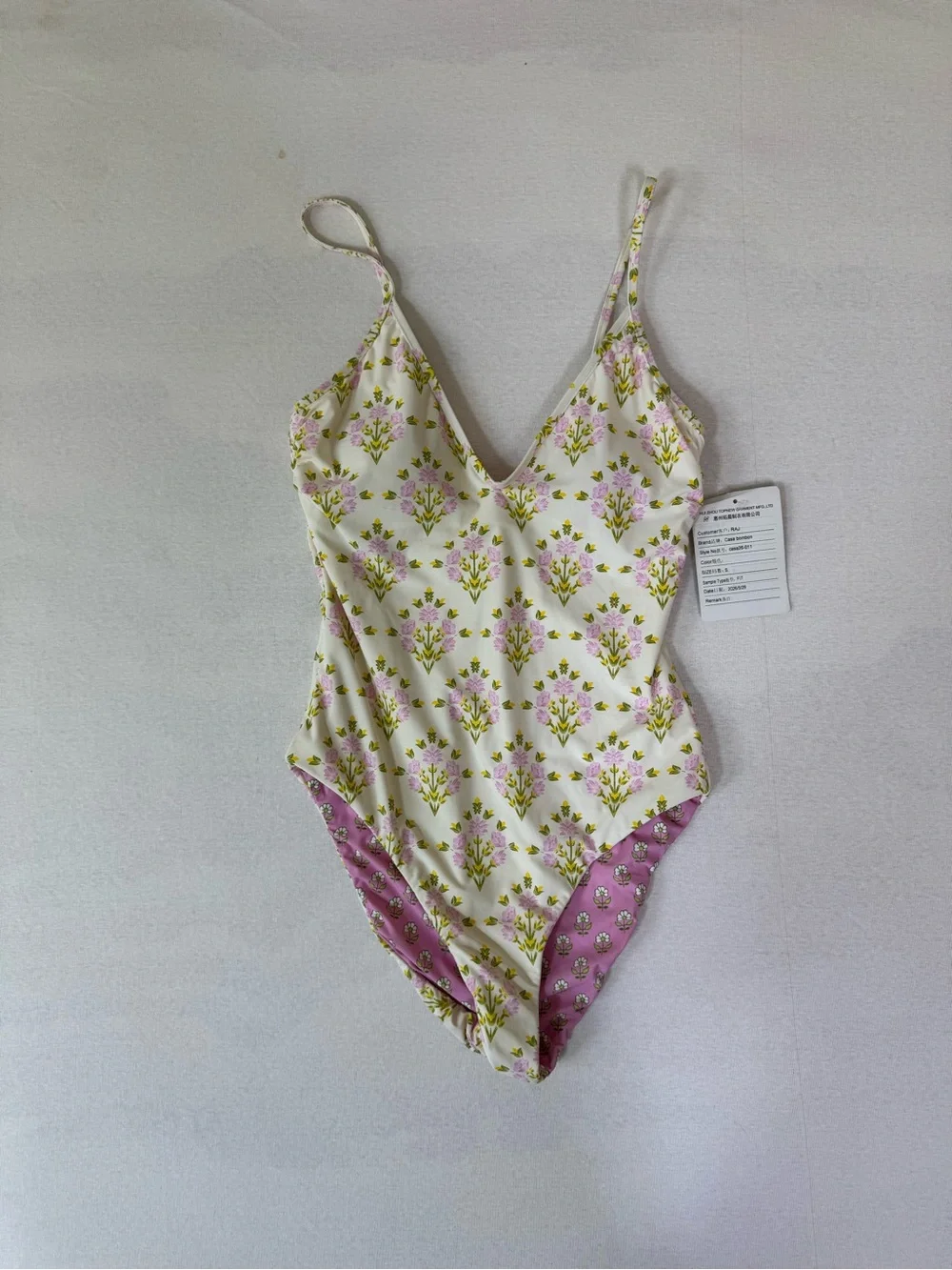 Casa Bombon Floral One Piece Swimsuit Coquette Shabby Chic S